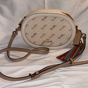 CAMERA BAG WITH HORSE AND CARRIAGE DOT PRINT